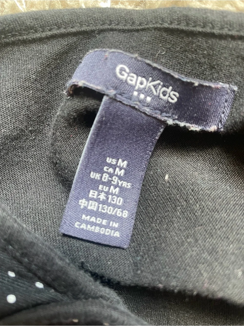Gap Kids size medium Black Polka Dot Swing Dress
